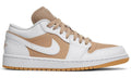 Air Jordan 1 Low Hemp White Leather Sneakers DN6999-100