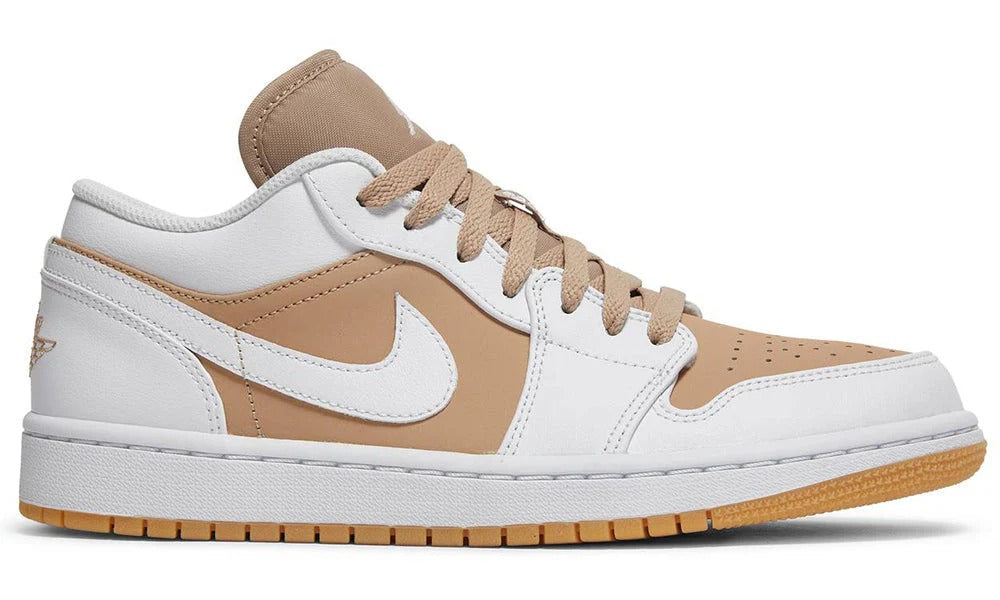Air Jordan 1 Low Hemp White Leather Sneakers DN6999-100
