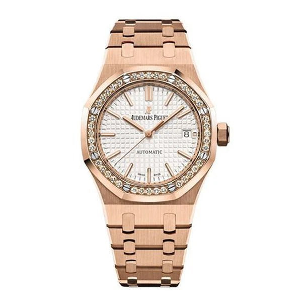 Audemars Piguet Royal Oak White Index Dial Luxury Wristwatch