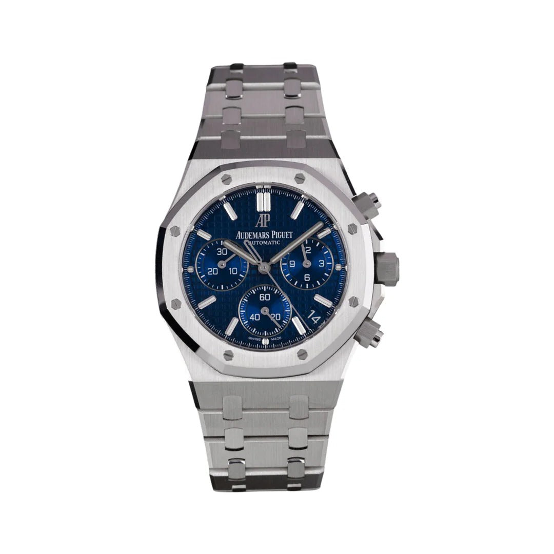 Audemars Piguet Royal Oak Chronograph 41mm White Gold Blue Dial Watch