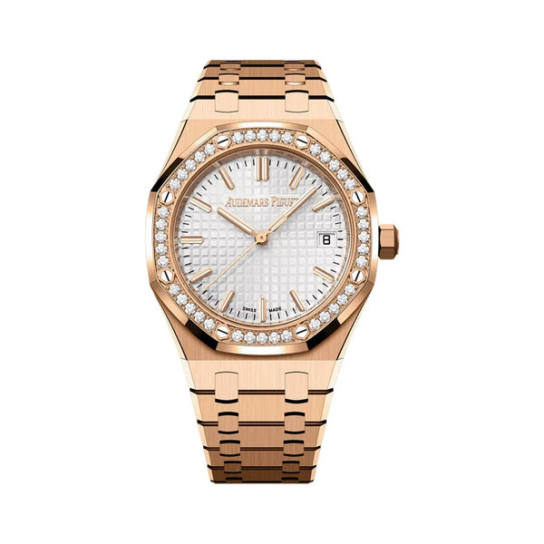 Audemars Piguet Royal Oak Rose Gold Diamond Bezel Women's Watch