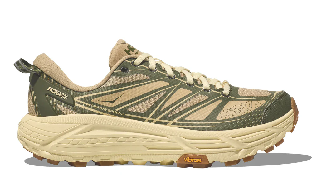 Hoka Mafate Speed 2 Olive Green Lightweight Technical Running Shoes