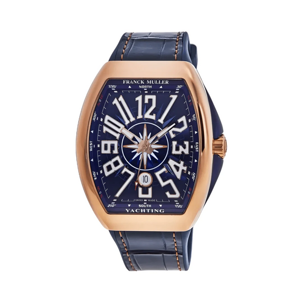 Franck Muller Vanguard Rose Gold Blue Dial Automatic Luxury Watch