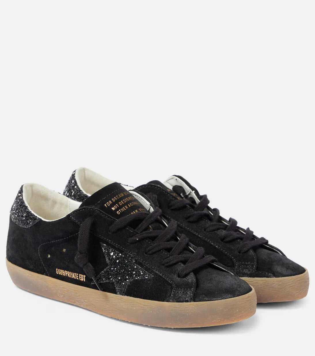 Golden Goose Super-Star Glitter Suede Sneakers for Stylish Everyday Wear