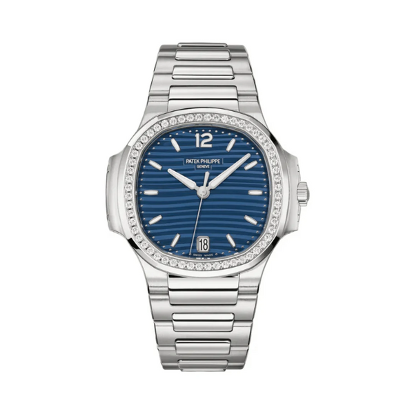 Patek Philippe Nautilus Blue Dial Watch With Stainless Steel Finish