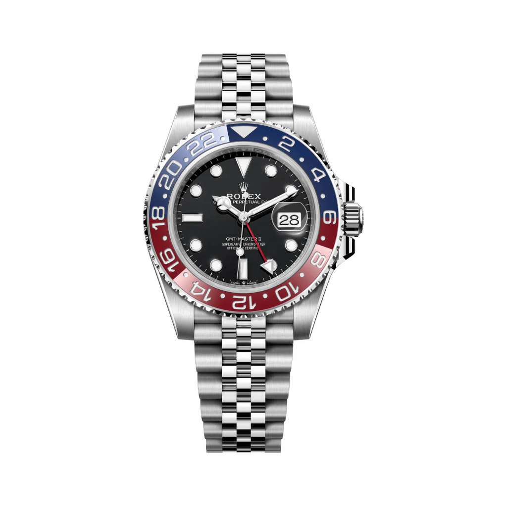 Rolex GMT Master II Black Dial Luxury Stainless Steel Watch