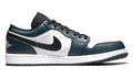Air Jordan 1 Low Dark Teal Leather Basketball Sneakers