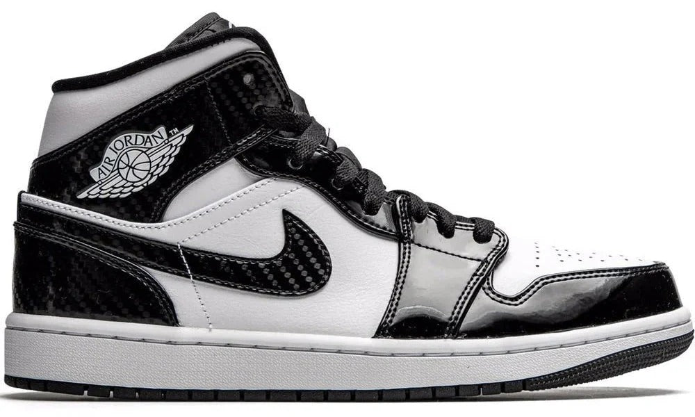 Air Jordan 1 Mid Carbon Fiber All-Star Black White High Top
