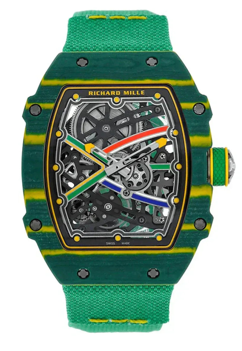 Richard Mille 67-02 Green High Jump Carbon TPT Men's Watch