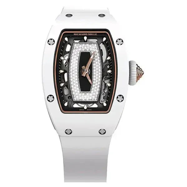 Richard Mille RM 07-01 Ladies White Ceramic Rubber Watch