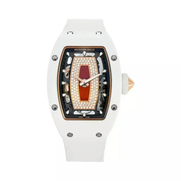 Richard Mille RM07-01 Diamond Set White Ceramic Ladies Luxury Watch