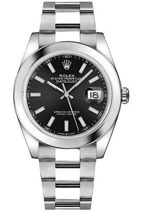 Rolex Datejust 41 Stainless Steel Black Dial Men's Watch