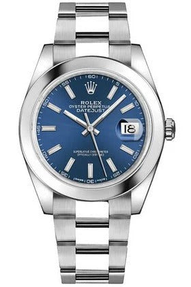 Rolex Datejust 41 Blue Dial Men's Luxury Stainless Steel Watch