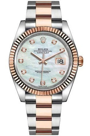 Rolex Datejust 41 Everose Gold Fluted Bezel Men's Watch