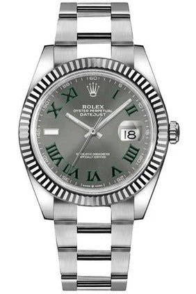 Rolex Datejust 41mm Grey Dial Stainless Steel Men's Watch