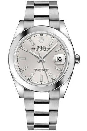 Rolex Datejust 41 Mens Silver Dial Luxury Stainless Steel Watch