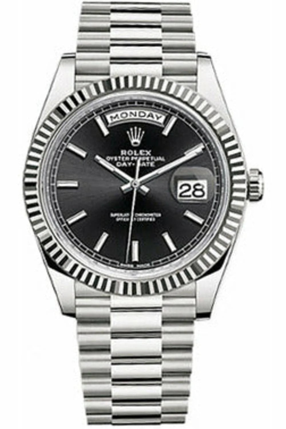 Rolex Day-Date 40mm White Gold Finish Luxury Men's Watch