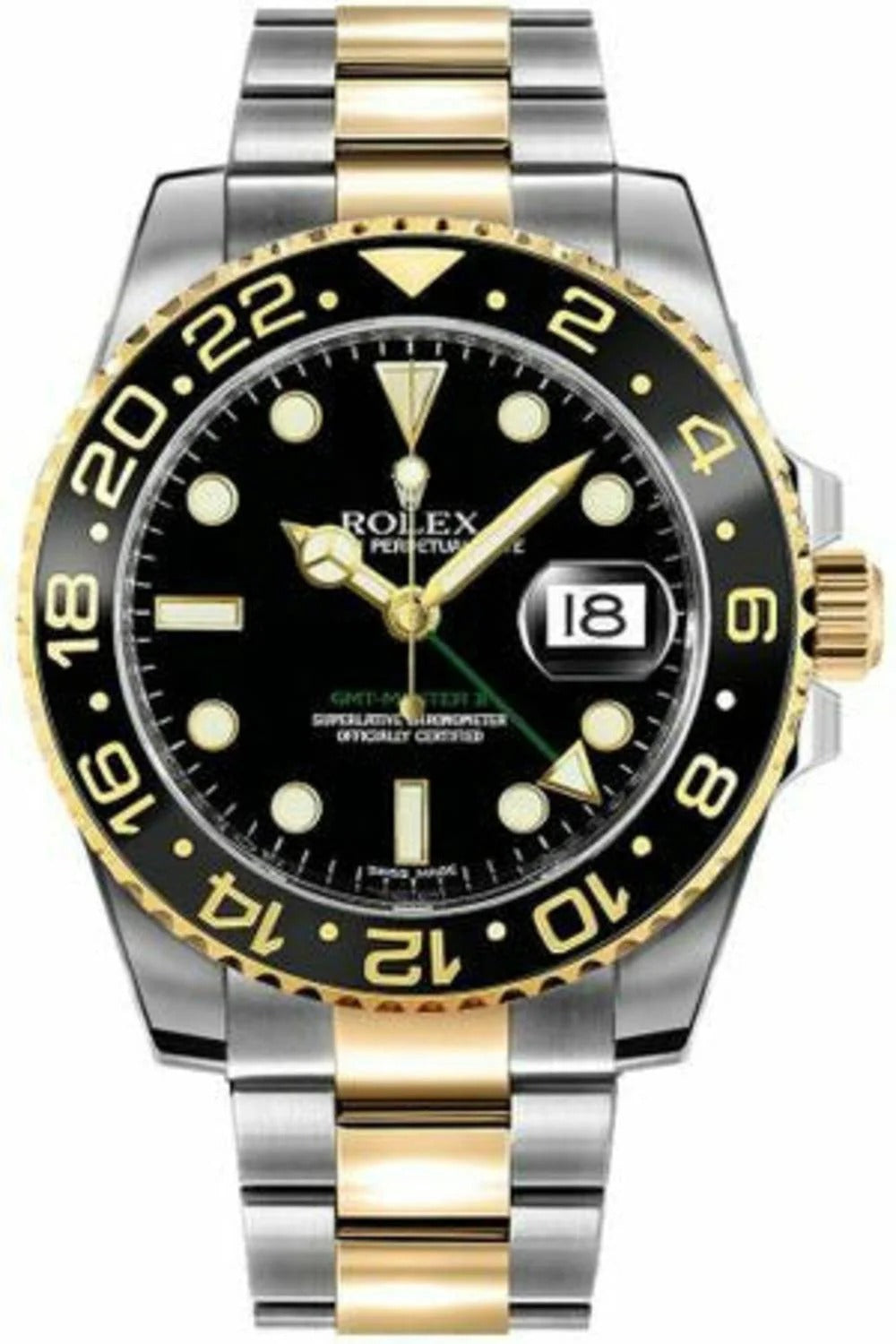 Rolex GMT-Master II Two-Tone Watch with Classic Black Dial
