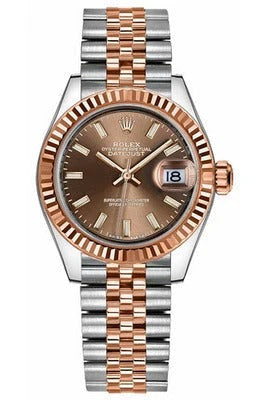 Rolex Lady Datejust 28mm Watch Elegant Stainless Steel Timepiece