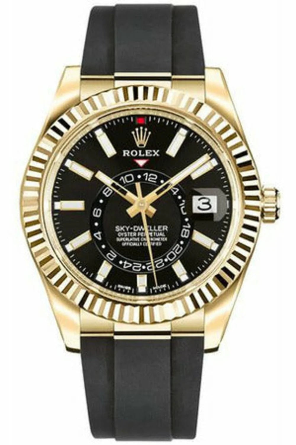 Rolex Sky-Dweller 18K Yellow Gold Luxury Men's Dress Watch