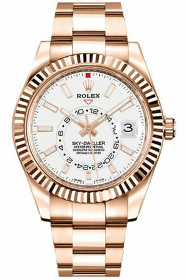 Rolex Sky-Dweller White Dial Sophisticated Automatic Luxury Wrist Watch