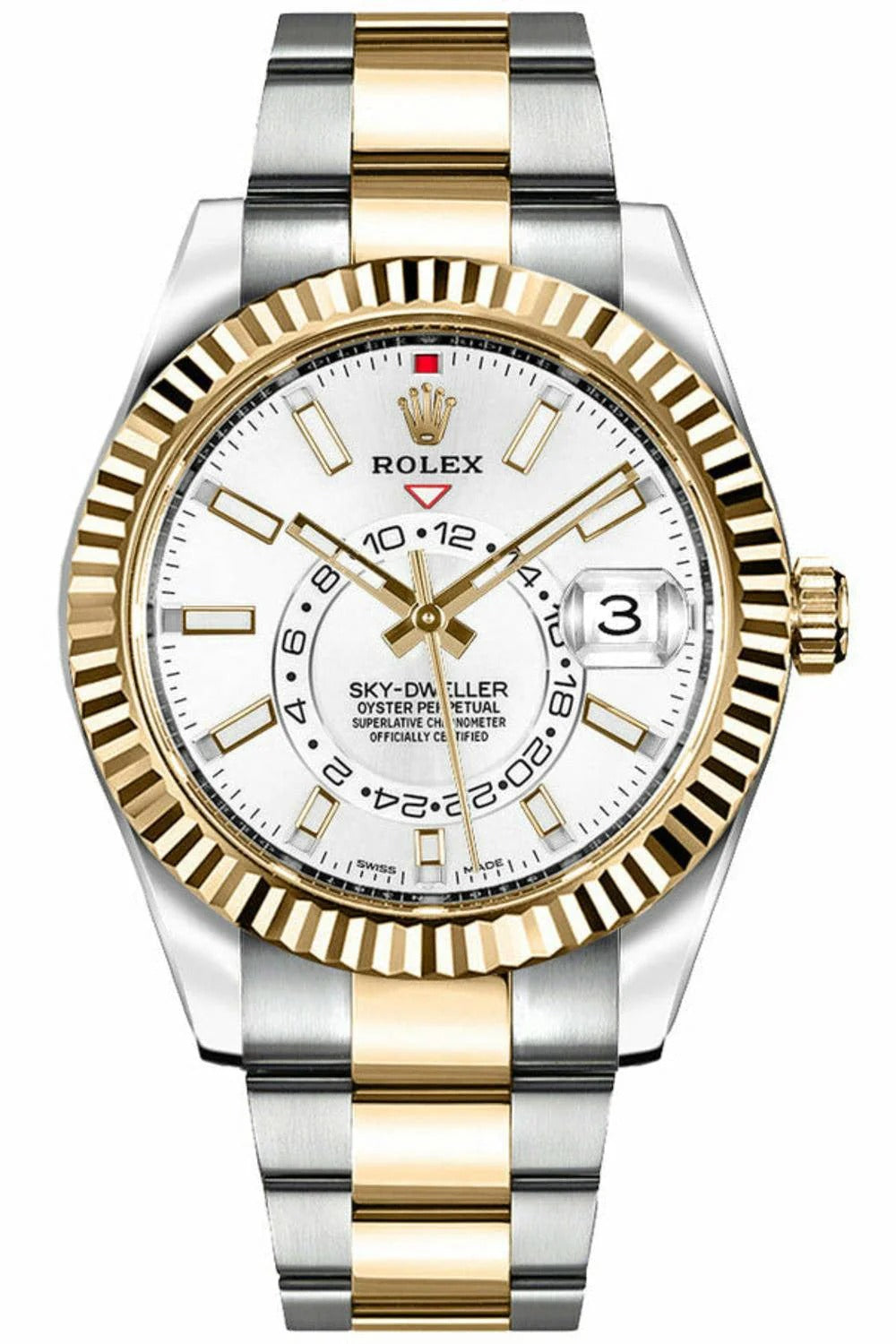 Rolex Sky-Dweller White Dial Men's Luxury Wrist Watch Timepiece