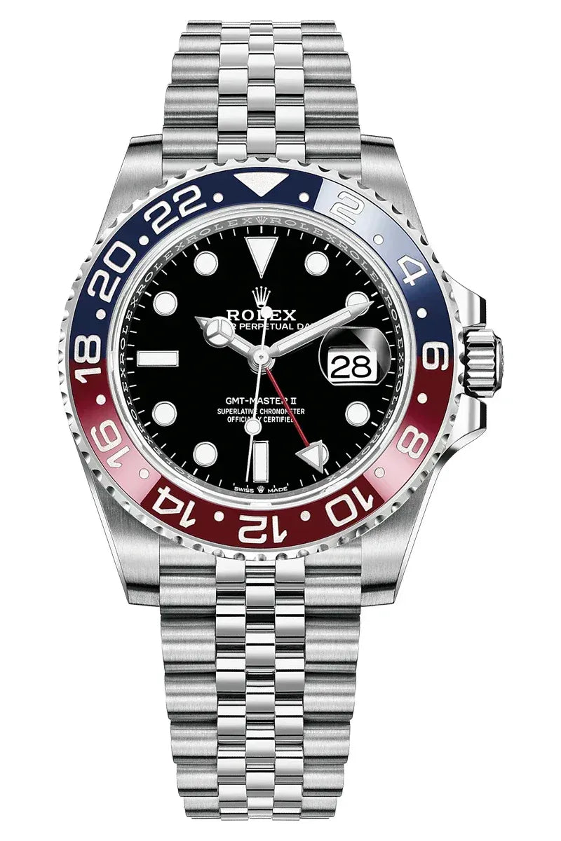 Rolex GMT-Master II Pepsi Bezel Iconic Luxury Stainless Steel Watch