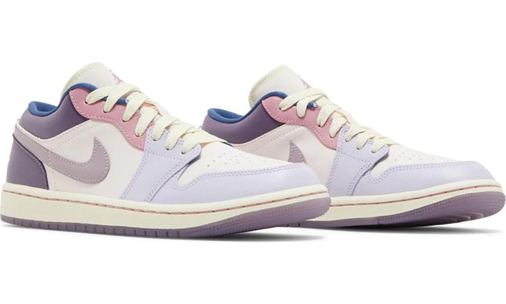 Nike Air Jordan 1 Low Pastel Plum Leather Sneakers