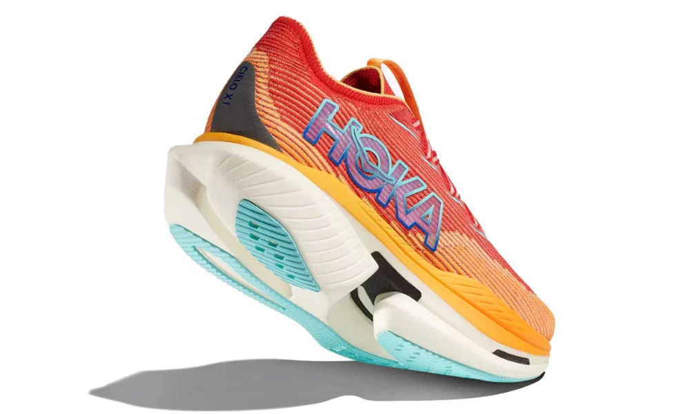 Hoka Cielo X1 Cerise Solar Flare Carbon Plate Road Shoe