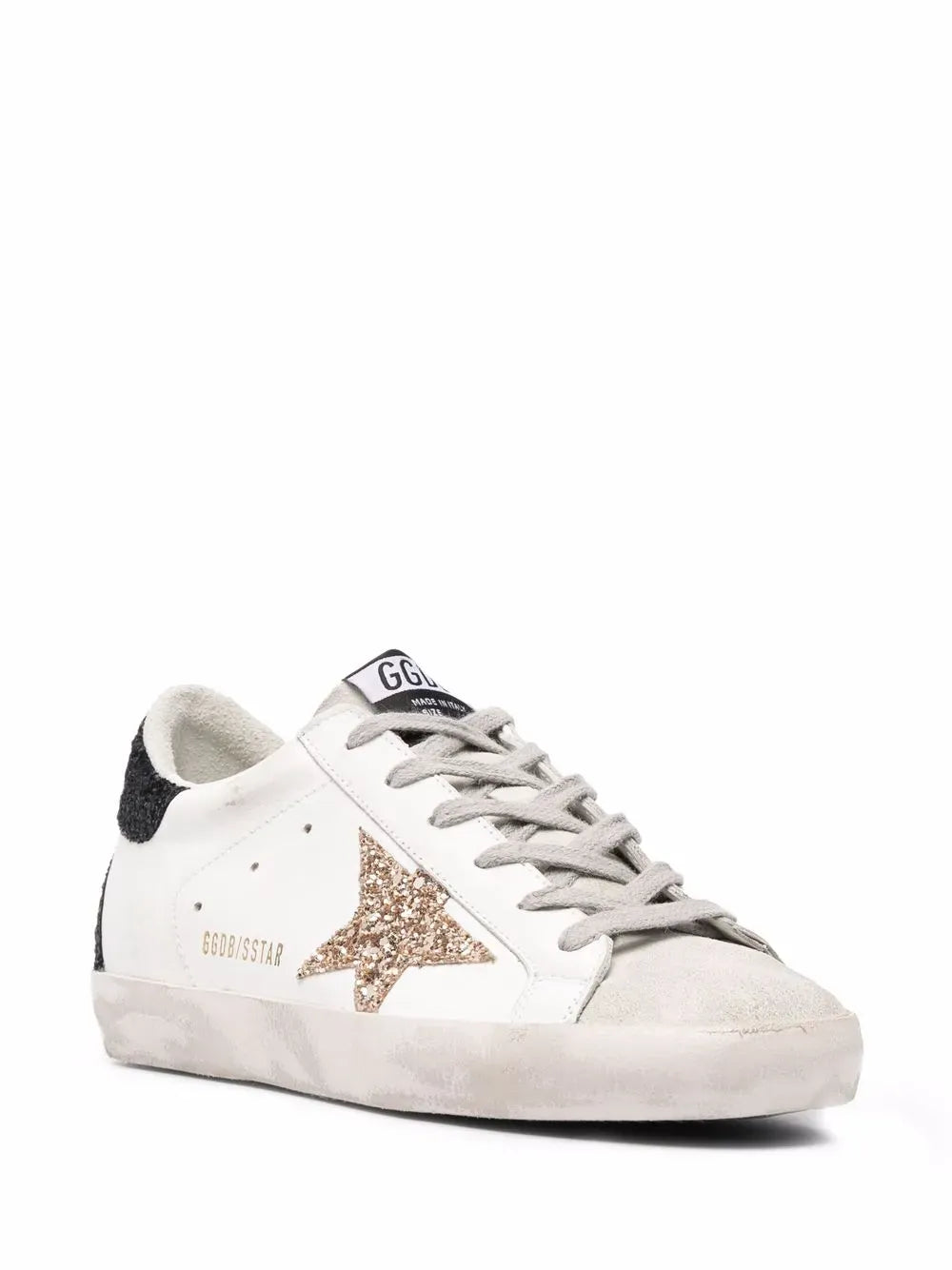 Golden Goose Star-Patch Lace-Up Leather Sneakers for Casual Style