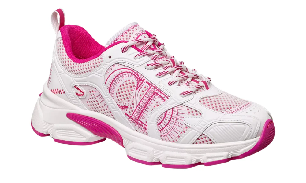 Dior Chrono Sneaker "White and Fuchsia Mesh "