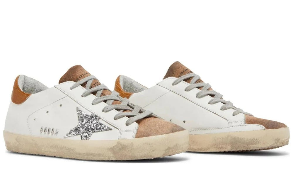 Golden Goose Women's Superstar Low-Top Sneakers White Bronze Leather