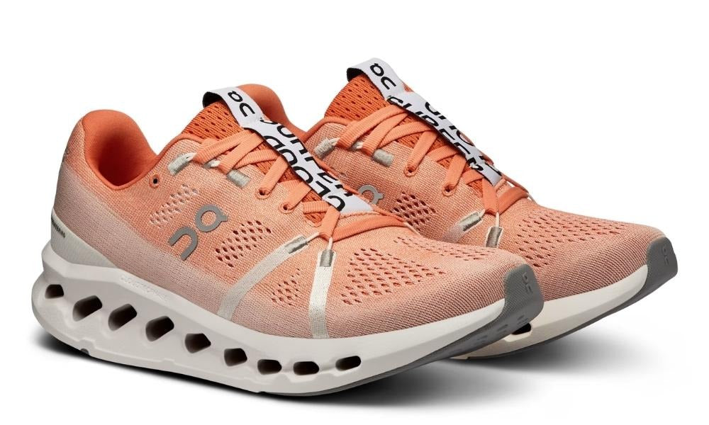 On Cloudsurfer Flame White Lightweight Running Shoes for Smooth Training