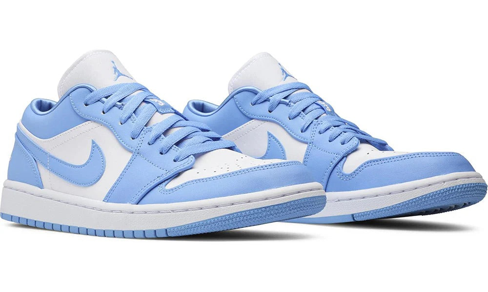 Women's Air Jordan 1 Low UNC University Blue White Leather