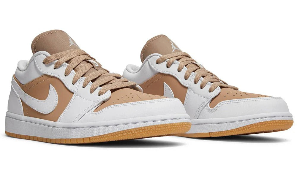 Air Jordan 1 Low Hemp White Leather Sneakers DN6999-100