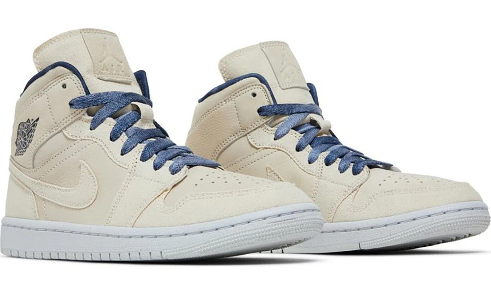 Air Jordan 1 Mid SE Sanddrift Beige Leather Lifestyle Sneakers