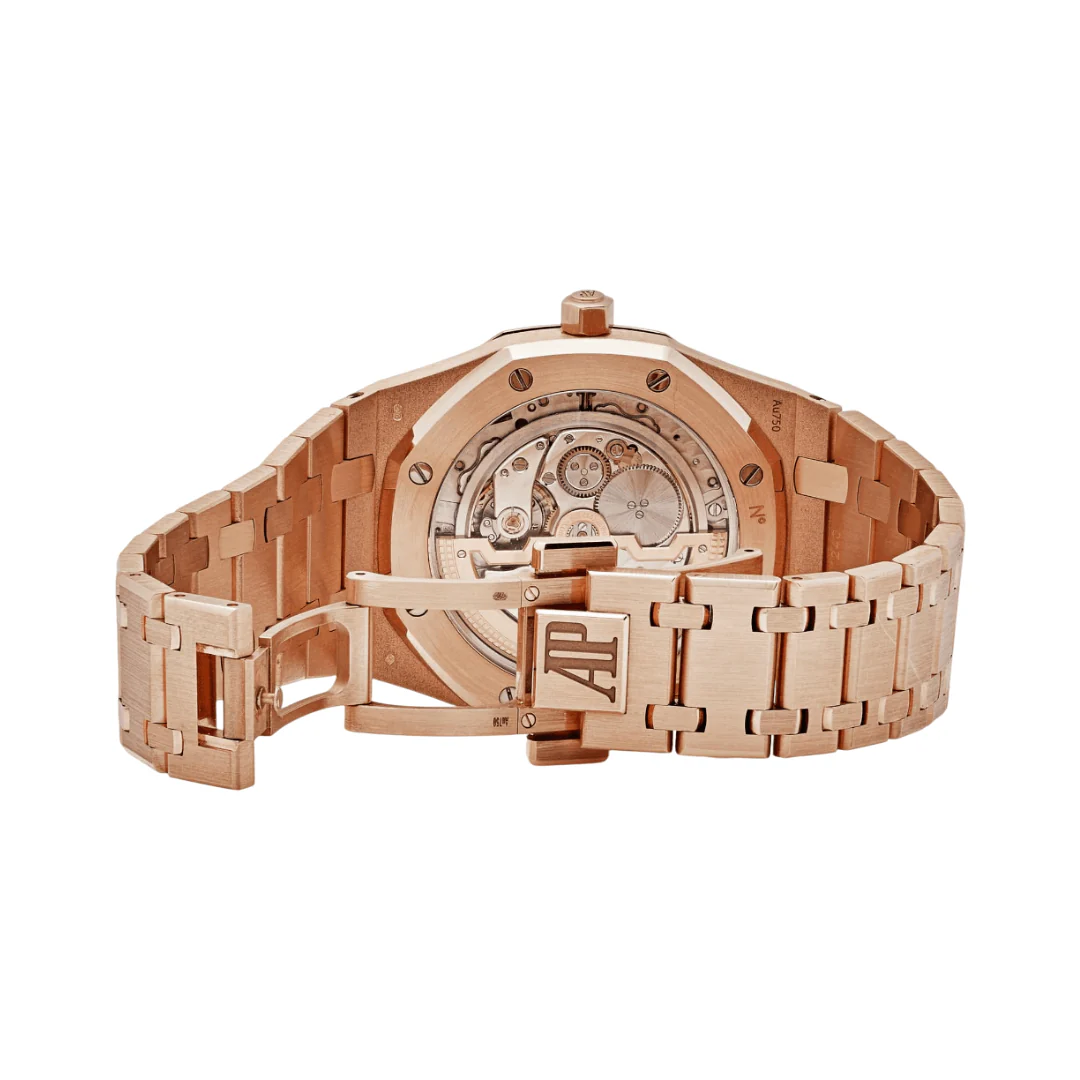 Audemars Piguet Royal Oak Rose Gold Blue Dial Men's Watch