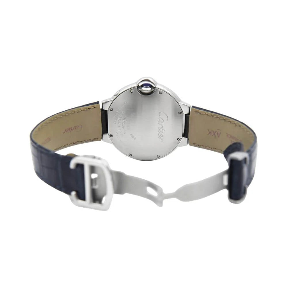 Cartier Ballon Bleu Moonphase Blue Dial Luxury Stainless Steel Watch