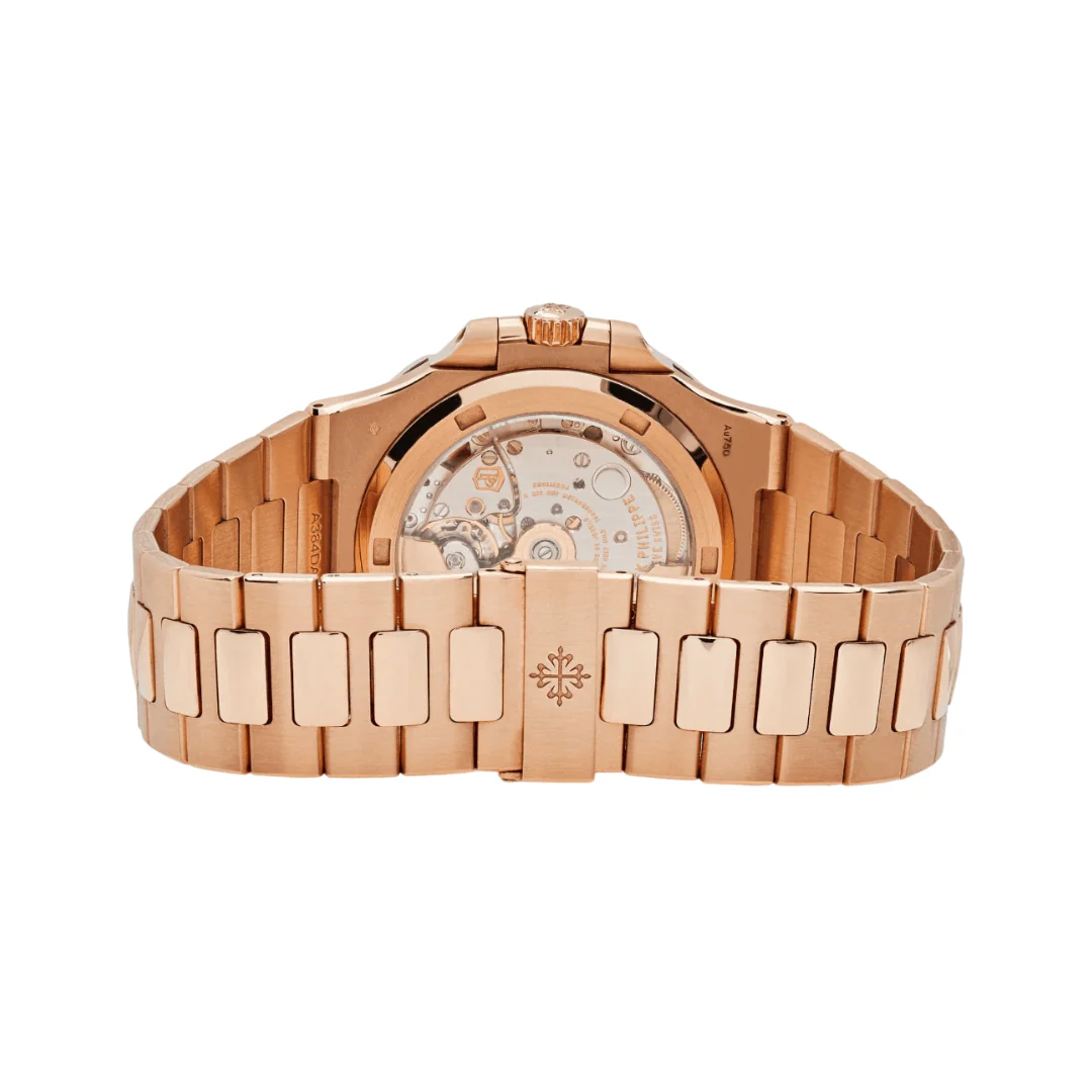 Patek Philippe Nautilus Rose Gold Watch Brown Dial Men's Luxury