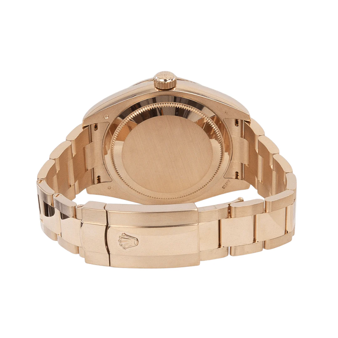 Rolex Sky-Dweller Everose Gold Case Chocolate Index Dial Men Watch