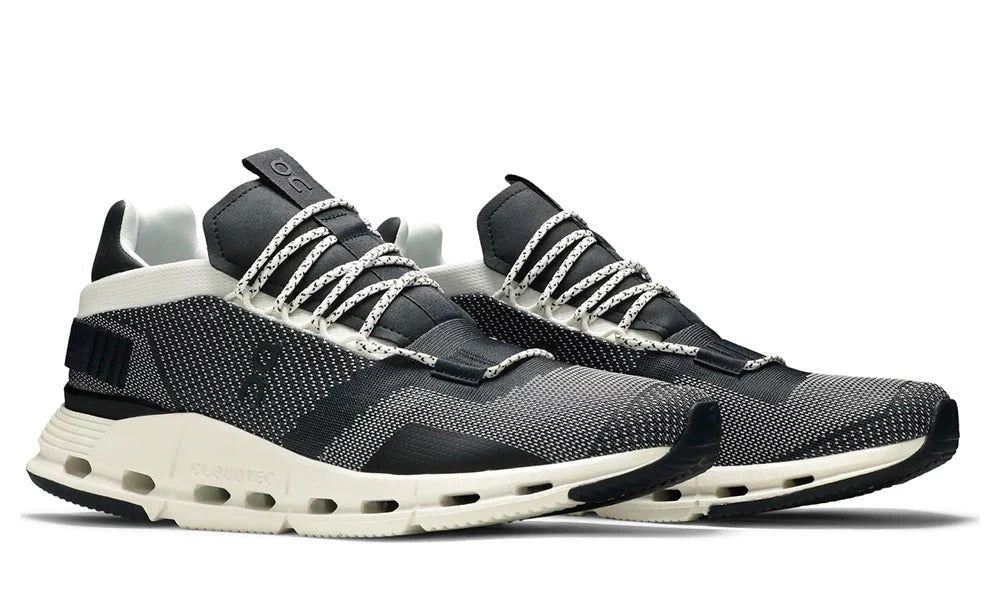 On Cloudnova Black White Lightweight Performance Engineered Mesh Trainers