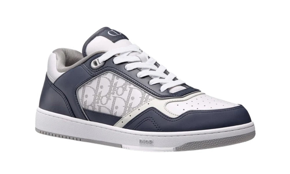 Dior B27 Smooth Calfskin With Dior Oblique Jacquard Deep Blue