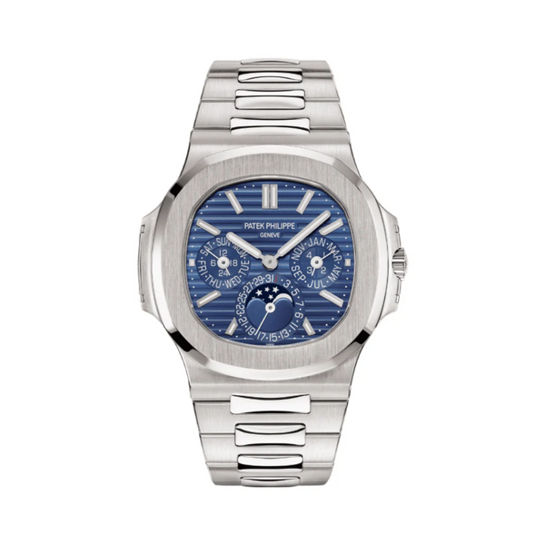 Patek Philippe Nautilus Blue Index Dial Luxury Men's Watch