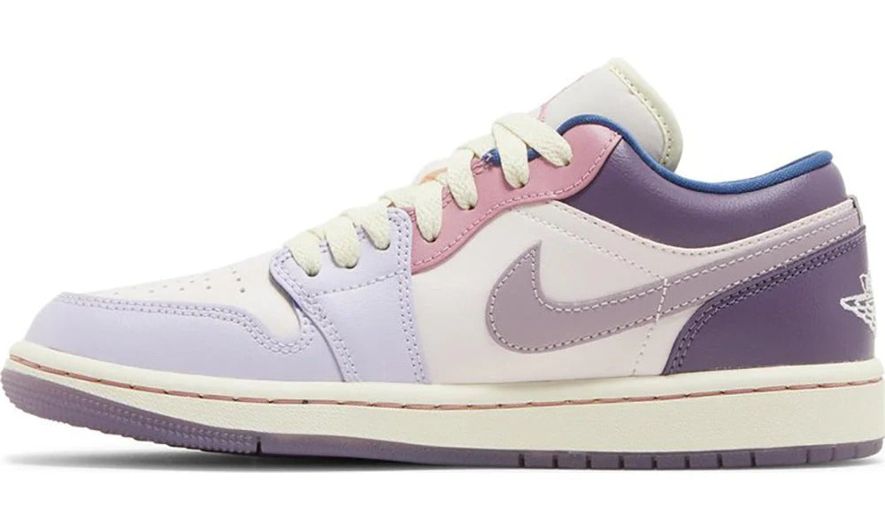 Nike Air Jordan 1 Low Pastel Plum Leather Sneakers