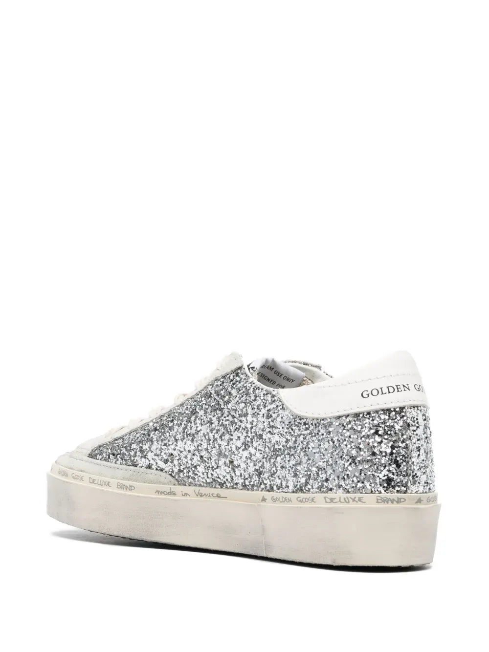 Golden Goose Hi-Star Glitter Sneakers Iconic Italian Fashion Platform Shoes