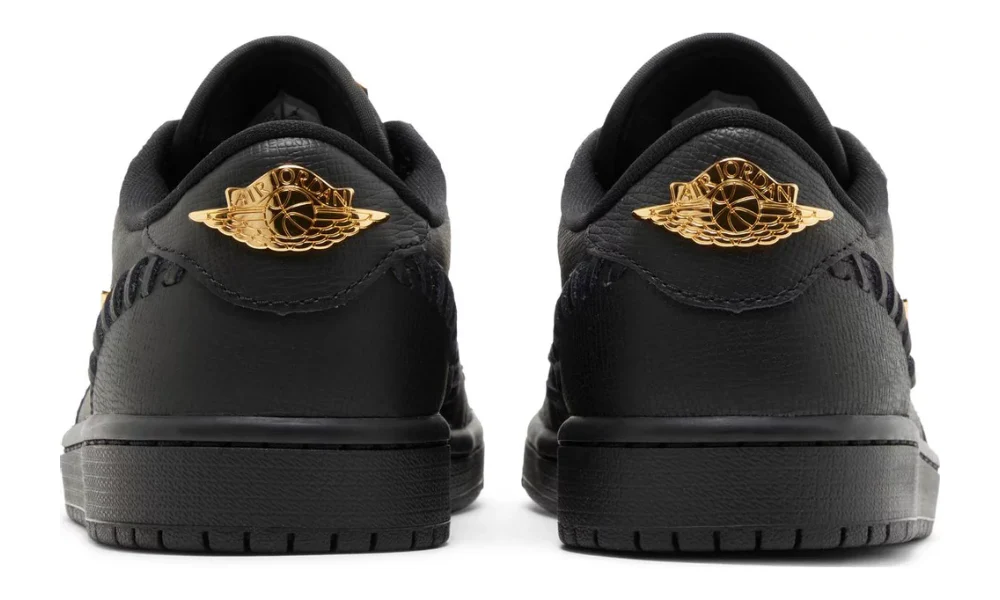 Air Jordan 1 Low Method of Make Black Gold Sneakers