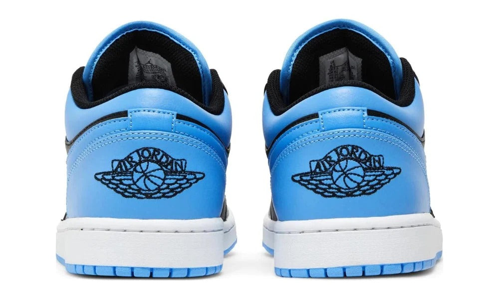 Air Jordan 1 Low University Blue Black Leather Sneakers