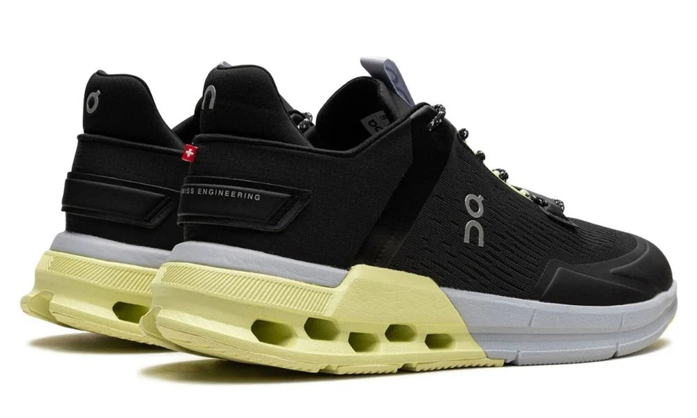 On Cloudnova Flux Black Hay Breathable Mesh Running Sneakers