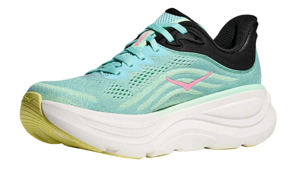 Hoka Bondi 9 Women's Running Shoes Blue Spark Mint Fluorite