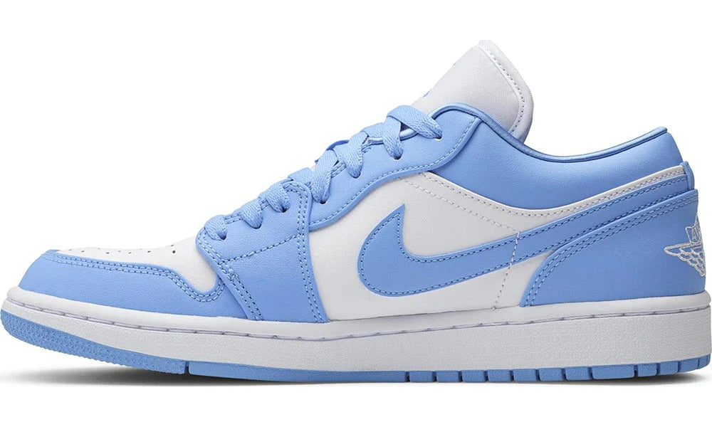 Women's Air Jordan 1 Low UNC University Blue White Leather